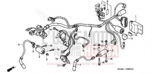 WIRE HARNESS/ IGNITION COIL VT125C4 de 2004